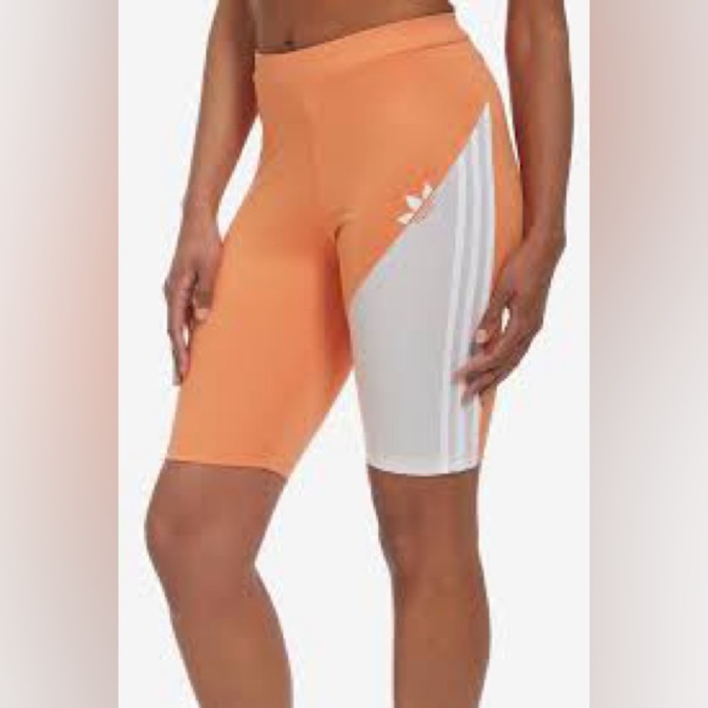 Adidas Originals Adicolor Sliced Trefoil Bermuda Shorts NWT Orange Medium